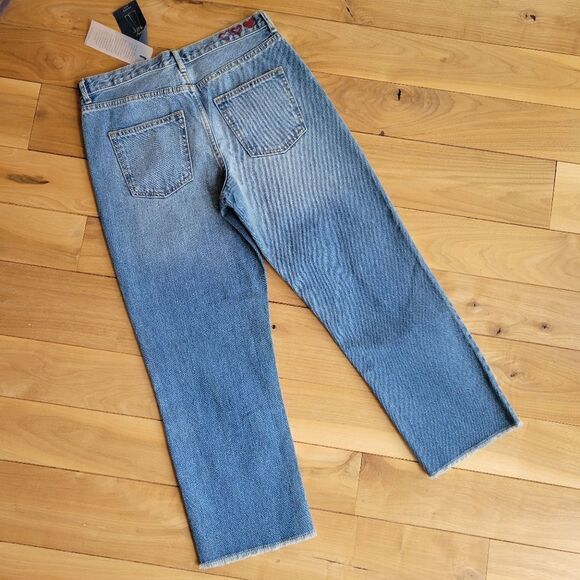 ONLY Jeans High Waist straight Cropped size 27 4 - Picture 10 of 12